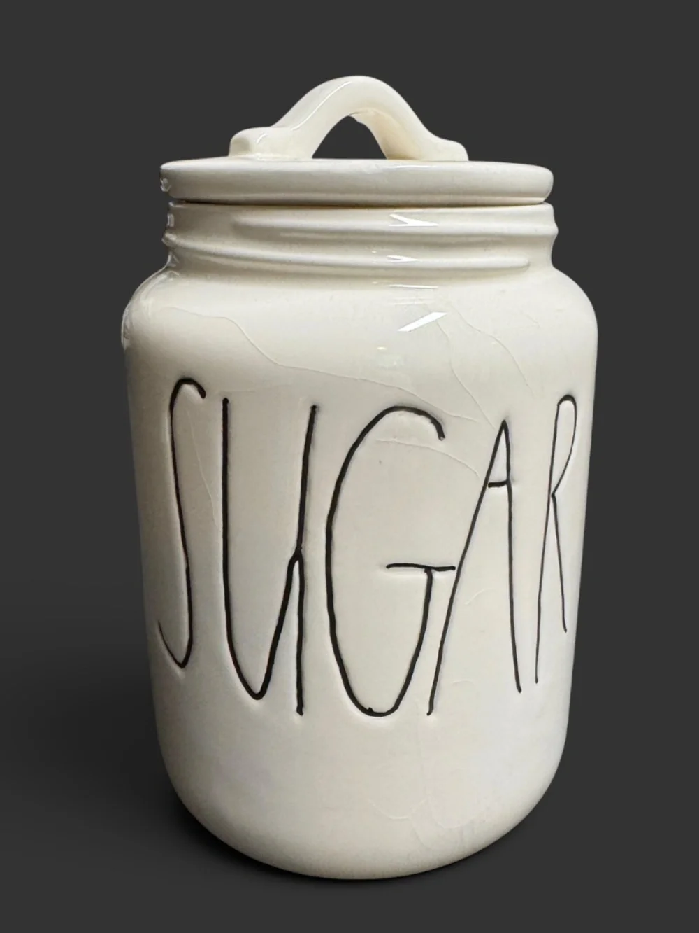 NOT FOR SALE - Rae Dunn Magenta SUGAR Ceramic Canister w/Lid